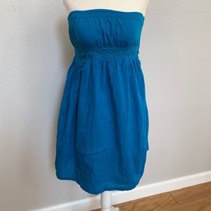 Rip Curl Blue Beach Strapless Short Dress